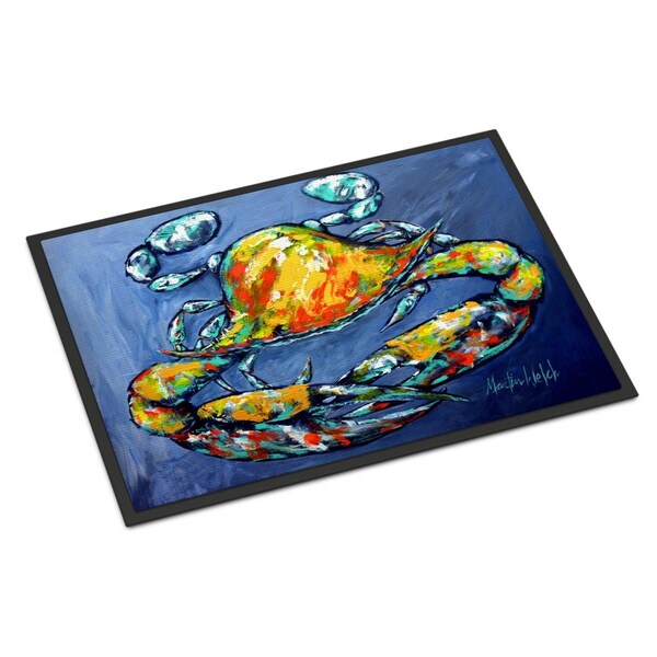 Carolines Treasures 18 x 27 in. Blue Gray Kinda Day Crab Indoor or Outdoor Mat MW1269MAT - main